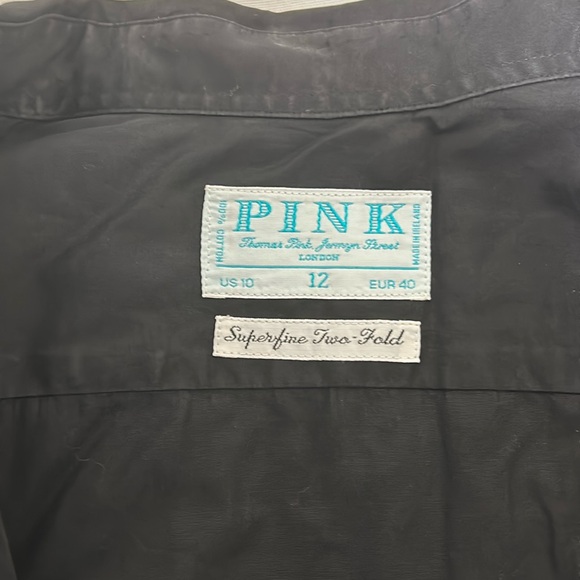 THOMAS PINK WOMEN BLACK CLASSIC SHIRT BOTTOM UP Sz 10 - Picture 7 of 11